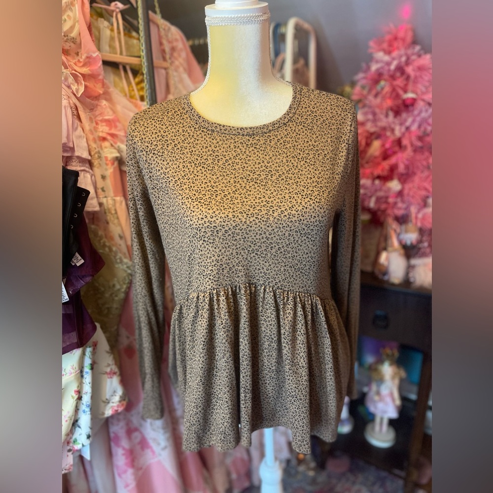 Leopard print long sleeve shirt